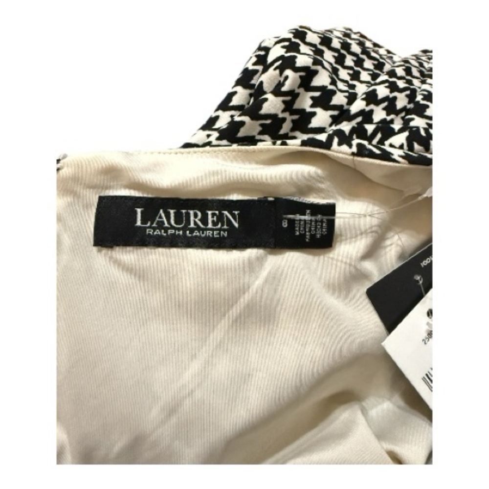 Lauren Ralph Lauren Houndstooth Wrap-Style Dress – Size 8 - Picture 4 of 6
